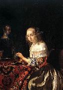 Frans van Mieris, Lacemaker.